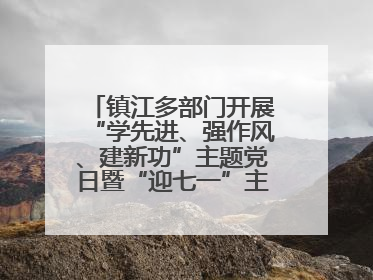 镇江多部门开展“学先进、强作风、建新功”主题党日暨“迎七一”主题活动